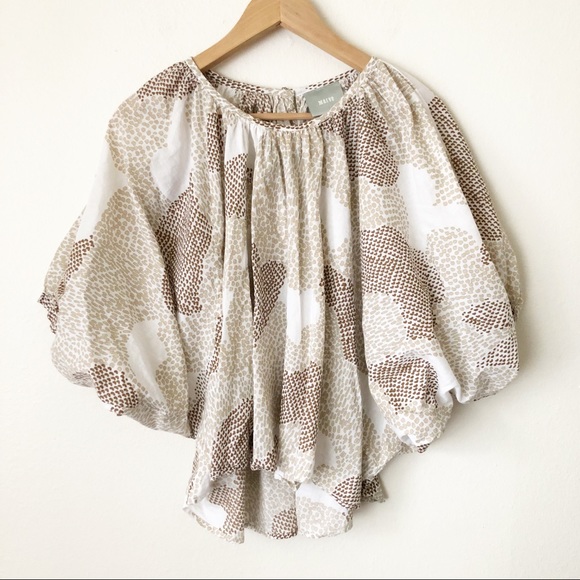 Maeve Tops - Anthropologie Maeve Coeurs Heart Cotton Blouse
